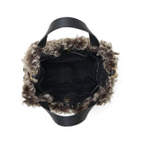 【正規品】 ヴィオラドーロ トートバッグ レディース 小さめ VIOLAd'ORO ファー バッグ 軽量 ブランド ミニ かわいい エコファー チキャンラム ショルダー 斜めがけ カジュアル おしゃれ 秋冬 2WAY ELMO V-8975