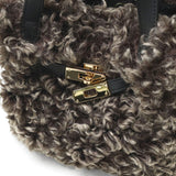 【正規品】 ヴィオラドーロ トートバッグ レディース 小さめ VIOLAd'ORO ファー バッグ 軽量 ブランド ミニ かわいい エコファー チキャンラム ショルダー 斜めがけ カジュアル おしゃれ 秋冬 2WAY ELMO V-8975