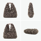 【正規品】 ヴィオラドーロ ハンドバッグ レディース 小さめ VIOLAd'ORO ファー バッグ トート A5 ブランド かわいい 秋 冬 秋冬 もこもこ おしゃれ ハンドバッグ 女性 ELMO チキャンラムエコファー ホーボーバッグ V-8976