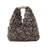 【正規品】 ヴィオラドーロ ハンドバッグ レディース 小さめ VIOLAd'ORO ファー バッグ トート A5 ブランド かわいい 秋 冬 秋冬 もこもこ おしゃれ ハンドバッグ 女性 ELMO チキャンラムエコファー ホーボーバッグ V-8976