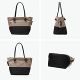 【正規品】 ヴィオラドーロ トートバッグ レディース VIOLAd'ORO Mサイズ 軽い 軽量 ブランド かわいい 通勤 レザーコンビ ナイロン 日本製 B5 BIANCA ノットハンドル バイカラーナイロントート M V-2250