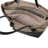 【正規品】 ヴィオラドーロ トートバッグ レディース VIOLAd'ORO Mサイズ 軽い 軽量 ブランド かわいい 通勤 レザーコンビ ナイロン 日本製 B5 BIANCA ノットハンドル バイカラーナイロントート M V-2250