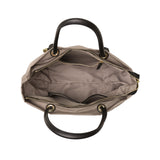 【正規品】 ヴィオラドーロ トートバッグ レディース VIOLAd'ORO Mサイズ 軽い 軽量 ブランド かわいい 通勤 レザーコンビ ナイロン 日本製 B5 BIANCA ノットハンドル バイカラーナイロントート M V-2250