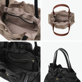 【正規品】 ヴィオラドーロ トートバッグ レディース VIOLAd'ORO 軽い 軽量 ブランド かわいい 小さめ レザーコンビ 日本製 通勤 おしゃれ 女性 A4 BIANCA ナイロンドロストトートバッグ L V-2294