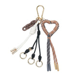 【正規品】 ヴィオラドーロ キーホルダー ブランド 大人 おしゃれ アクセサリー VIOLAd'ORO バッグ チャーム カラビナ レザー 革 かわいい パーツ レディース BIANCA パラコードハート バッグチャーム V-5082