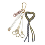 【正規品】 ヴィオラドーロ キーホルダー ブランド 大人 おしゃれ アクセサリー VIOLAd'ORO バッグ チャーム カラビナ レザー 革 かわいい パーツ レディース BIANCA パラコードハート バッグチャーム V-5082