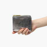 【正規品】 ヴィオラドーロ 二つ折り財布 財布 レディース コンパクト 二つ折り VIOLAd'ORO ブランド シンプル 本革 バイカラー 二つ折 大人 かわいい 薄い L字ファスナー BOX型小銭入れ PORTA V-5063