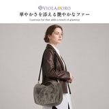 【正規品】 ヴィオラドーロ トートバッグ レディース 2WAY VIOLAd'ORO バッグ ファー トート 軽い ブランド おしゃれ A5 ファーバッグ 女性 ショルダー 2WAYバッグ ELMO レッキスラビットエコファー V-9067