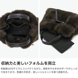 【正規品】 ヴィオラドーロ トートバッグ レディース VIOLAd'ORO トート バッグ ブランド 小さめ コンパクト ファー ファーバッグ 2WAY A5 2WAYショルダー ショルダー 斜めがけ 女性 秋冬 ELMO エルモ V-9079