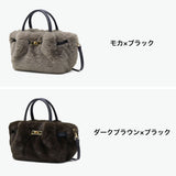 【正規品】 ヴィオラドーロ トートバッグ レディース VIOLAd'ORO ブランド ファーバッグ 軽い かわいい ファートート ショルダー 斜め掛け 肩掛け きれいめ おしゃれ 小さめ コンパクト 2WAY ELMO エルモ V-9105