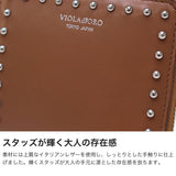 【正規品】 ヴィオラドーロ 二つ折り財布 レディース 本革 ファスナー ブランド VIOLAd’ORO BOX型小銭入れ L字ファスナー スタッズ コンパクト おしゃれ 札 小銭 カード 大人 上質 レザー 高級感 PORTA V-5080