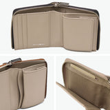 【正規品】 ヴィオラドーロ 二つ折り財布 レディース 本革 ファスナー ブランド VIOLAd’ORO BOX型小銭入れ L字ファスナー スタッズ コンパクト おしゃれ 札 小銭 カード 大人 上質 レザー 高級感 PORTA V-5080