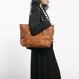 지퍼 A4 비즈니스 대형 가죽 가죽 통근 수직 비즈니스 토트 어깨 검은 브랜드 수확 레이블 남성 Vye-4806을 가진 토트 백 콧수염.