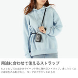 エックスガール コインケース レディース かわいい X-girl 財布 ブランド おしゃれ 小さい ショルダー 2WAY ストラップ付き 取り外し可 定期入れ IDケース 通勤 通学 OVAL LOGO BUCKLE COIN & CARD CASE 105251054011