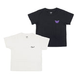 エックスガール Tシャツ レディース X-girl 半袖 綿100% 無地 ロゴ ブランド おしゃれ かわいい カジュアル クルーネック 2枚セット 白 黒 コンパクト トップス カットソー LOGO AND BUTTERFLY 2P S/S BABY TEE 105252011032