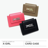 エックスガール カードケース 薄型 じゃばら レディース スリム X-girl パスケース ブランド おしゃれ かわいい カード入れ ミニ財布 ミニ コンパクト ケース 軽量 ICカード 通学 Y2K RHINESTONE LABEL CARD CASE 105252054012