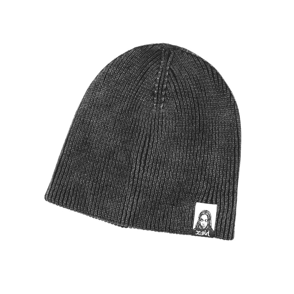GGロゴ付き黒ニット帽 エックスガール ニット帽 レディース 帽子 X-girl ブランド 女子