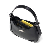 【セール30%OFF】 エックスガール ハンドバッグ 小さめ X-girl バッグ レディース 黒 トートバッグ ファスナー付き ワンハンドル ミニバッグ ミニ 小さい 軽量 レトロ 肩掛け Y2K RHINESTONE LABEL HANDBAG 105252053006