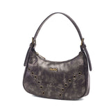 エックスガール ハンドバッグ レディース 小さめ 横長 X-girl バッグ 軽量 フェイクレザー 合皮 ハトメ ミニサイズ ブランド かわいい おしゃれ コンパクト EYELET FAUX LEATHER HAND BAG 105253053010