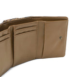 エックスガール 三つ折り財布 レディース かわいい 女子高生 ブランド X-girl 財布 折り財布 ウォレット コンパクト 黒 ブラック 三つ折り 小さめ ミニ MILLS LOGO FAUX LEATHER MINI WALLET 105253054012