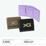 エックスガール 三つ折り財布 レディース 女子高生 かわいい X-girl 財布 ブランド 可愛い コンパクト ミニ 三つ折り 小さめ 小さい 折り財布 ミニ財布 XG EMBLEM BUCKLE FAUX LEATHER MINI WALLET 105254054006