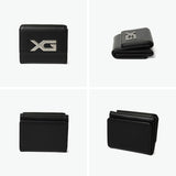 エックスガール 三つ折り財布 レディース 女子高生 かわいい X-girl 財布 ブランド 可愛い コンパクト ミニ 三つ折り 小さめ 小さい 折り財布 ミニ財布 XG EMBLEM BUCKLE FAUX LEATHER MINI WALLET 105254054006