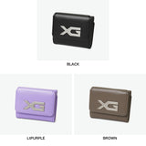 エックスガール 三つ折り財布 レディース 女子高生 かわいい X-girl 財布 ブランド 可愛い コンパクト ミニ 三つ折り 小さめ 小さい 折り財布 ミニ財布 XG EMBLEM BUCKLE FAUX LEATHER MINI WALLET 105254054006