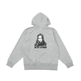 エックスガール パーカー レディース ブランド X-girl ジップパーカー 裏起毛 大きめ おしゃれ かわいい スウェット フーディー ロゴ 秋 冬 RHINESTONE LOGO AND FACE ZIP UP SWEAT HOODIE 105261012017