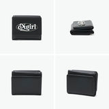 エックスガール 三つ折り財布 財布 レディース コンパクト 三つ折り X-girl ブランド 女子高生 軽い かわいい おしゃれ ミニ 小さめ ミニ財布 OVAL LOGO CLASP FAUX LEATHER MINI WALLET 105261054004