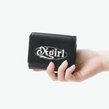 エックスガール 三つ折り財布 財布 レディース コンパクト 三つ折り X-girl ブランド 女子高生 軽い かわいい おしゃれ ミニ 小さめ ミニ財布 OVAL LOGO CLASP FAUX LEATHER MINI WALLET 105261054004