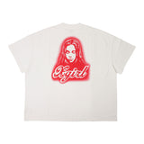 エックスガール Tシャツ レディース 綿100% X-girl 半袖 かわいい おしゃれ カジュアル 半袖Tシャツ クルーネック コットン ロゴ ブランド 大人 バックプリント SPRAY FACE S/S BIG TEE DRESS 105262041011