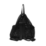エックスガール ナップサック おしゃれ ブランド レディース X-girl メッシュ素材 ロゴ ナップザック 巾着型 肩掛け カジュアル 軽量 軽い ストリート 2WAY A4 FACE LABEL MESH KNAPSACK 105263053002