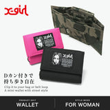 エックスガール 財布 レディース かわいい X-girl コンパクト 小さい 小さめ ミニ ミニ財布 ブランド お札おれない 三つ折り財布 ミニウォレット おしゃれ 女子高生 FACE LABEL SMART MINI WALLET 105263054012
