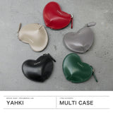 ヤーキ マルチケース かわいい 革 レザー 床革 YAHKI ミニポーチ ポーチ コインケース 小銭入れ 小物 ブランド ハート ハート型 おしゃれ シンプル 可愛い 立体感 アクセサリー レディース SMOOTH YH-640
