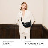 ヤーキ ショルダーバッグ レディース 軽量 YAHKI バッグ 小さめ 小さい コンパクト 斜めがけ ショルダー 肩掛け 手持ち ブランド 大人 上品 革 本革 レザー おしゃれ 2WAY LEATHER SHOULDER BAG YH-741