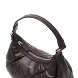 ヤーキ ハンドバッグ レディース 小さめ YAHKI バッグ 軽量 軽い ブランド コンパクト ミニ 上品 大人 おしゃれ かわいい シンプル キルティング ハーフムーン フェイクレザー FAKE LEATHER HAND BAG YH-745