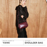 ヤーキ ショルダーバッグ レディース 斜めがけ YAHKI バッグ 軽量 小さめ コンパクト ミニ ブランド 大人 ショルダー 手持ち クロスボディ 革 レザー おしゃれ シンプル 2WAY SOFT W FACE CROSSBODY BAG YH-753