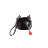 ヤーキ ポーチ レディース マルチケース 小さめ YAHKI ブランド おしゃれ 女性 ミニポーチ ストラップ付 革 ネコ型 ネコ 猫 かわいい レザー 床革 コインケース 小銭入れ 小物 可愛い SMOOTH MULTI CASE YH-678C