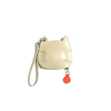 ヤーキ ポーチ レディース マルチケース 小さめ YAHKI ブランド おしゃれ 女性 ミニポーチ ストラップ付 革 ネコ型 ネコ 猫 かわいい レザー 床革 コインケース 小銭入れ 小物 可愛い SMOOTH MULTI CASE YH-678C