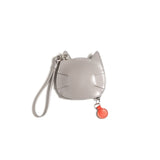 ヤーキ ポーチ レディース マルチケース 小さめ YAHKI ブランド おしゃれ 女性 ミニポーチ ストラップ付 革 ネコ型 ネコ 猫 かわいい レザー 床革 コインケース 小銭入れ 小物 可愛い SMOOTH MULTI CASE YH-678C