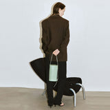 ヤーキ ハンドバッグ ショルダーバッグ レディース かわいい ファスナー付き YAHKI バッグ 軽量 軽い ブランド 小さめ 革 レザー 床革 ミニバッグ 女性 横型 手持ち 肩掛け SOFT W FACE SHOULDER BAG YH-788