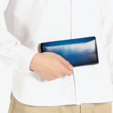 ユハク 長財布 メンズ 薄い ブランド yuhaku 本革 革 軽い 財布 折り財布 小銭入れあり カード 手染め グラデーション 大人 上品 牛革 おしゃれ かっこいい 高級 日本製 ギフト プレゼント Veratula YVP116