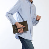 Aniary Clutch Bag Aniary Leather Genuine Leather Brand WAVE LEATHER Wave Leather Second Bag Bag Men's Ladies 16-08000