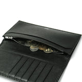 NEU Interesse Nein Telesse Wallet Long Wallet Men's Sasamachi Long Wallet Carbon Leather Leather Leather Leather GRAFITE Graphite 3040