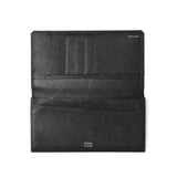 NEU Interesse Nein Telesse Wallet Long Wallet Men's Sasamachi Long Wallet Carbon Leather Leather Leather Leather GRAFITE Graphite 3040