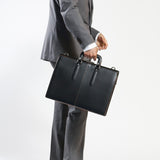 Aoki Bag Business Bag Complex Gardens Light 2way 얇은 마치 비즈니스 가방 남성용 가죽 가죽 검은 비즈니스 A4 3684