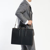 Aoki Bag Business Bag Complex Gardens Light 2way 얇은 마치 비즈니스 가방 남성용 가죽 가죽 검은 비즈니스 A4 3684
