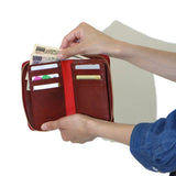 Neldo Bi -fold Wallet NELD PUEBRO Middle round wallet with coin purse box -type coin purse Men's ladies leather leather pueblo an150