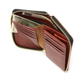 Neldo Bi -fold Wallet NELD PUEBRO Middle round wallet with coin purse box -type coin purse Men's ladies leather leather pueblo an150