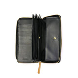 NELD NELDE HEBI SNAKE ROUND FASTNER LONG WALLET AW105